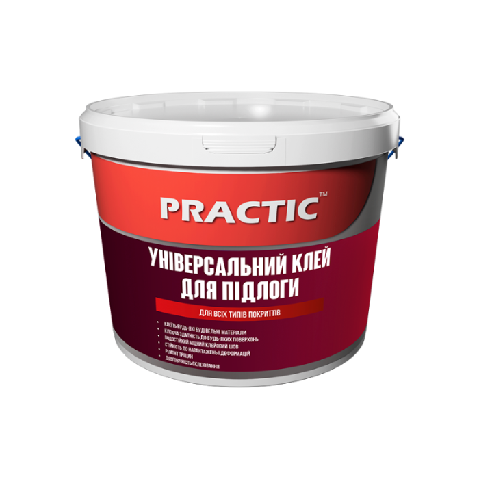 Універсальний клей PRACTIC для підлоги 3 кг (для всіхтипів покриттів)
