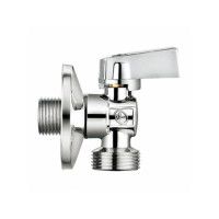 Кран лат. шар. хром. для сантехприборов 1/2"*1/2" резьба З/З ал. ручка, Double-line