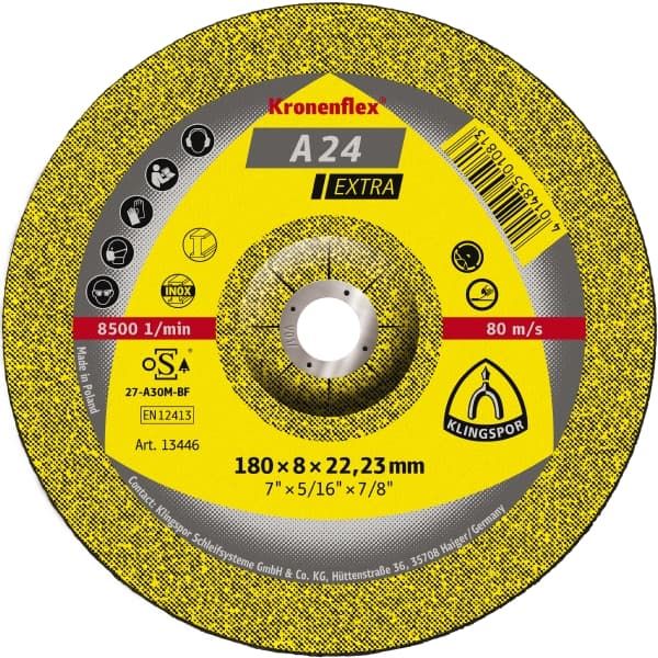 Диск зачистной по металлу EXTRA A24EX;125х6х22,23 мм; 10 шт/уп. KLINGSPOR 188466
