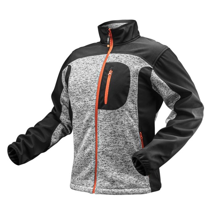 Кофта трикотажная с усилениям из ткани softshell, размер XL   81-555-XL
