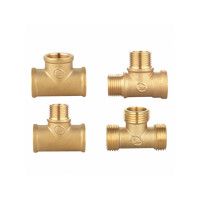 Тройник латунный 1/2"С-1/2"В-1/2"В, Double-lin
