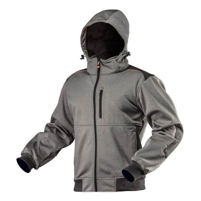 Куртка рабочая softshell с капюшоном, отстегивается - усиленная; размер S