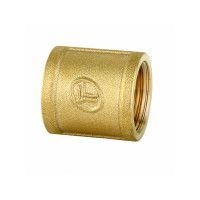 Муфта латунная 3/4"В-3/4"В, Double-lin