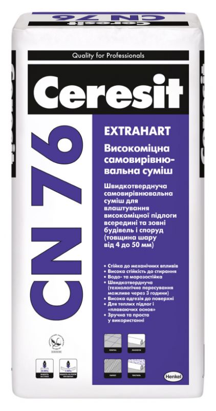 CERESIT CN 76 Самовыравн. высокопр. быстротверд.смесь 4-50 мм , 25 кг