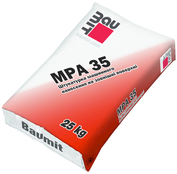 Baumit MPA-35 цементно-известковая штукатурная смесь для наружных работ, 25 кг