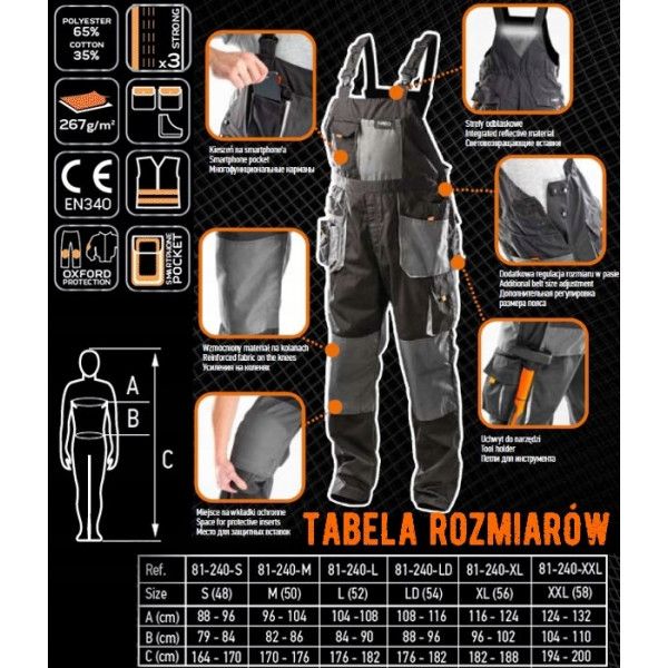 Полукомбинезон рабочий, Размер M/50  81-240-M