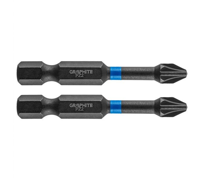 Биты ударные PZ2 x 50 мм, 2 шт. GRAPHITE 56H522