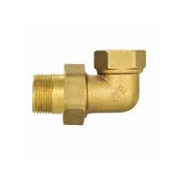 Сгон угловой латунный "американка" 1/2"В-1/2"С, Double-lin