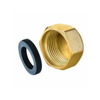 Заглушка латунная 3/4"В, прокладка EPDM, Double-lin