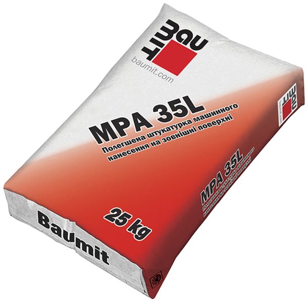 Baumit MPA-35L цементно-известковая штукатурная смесь на основе перлита, 25 кг
