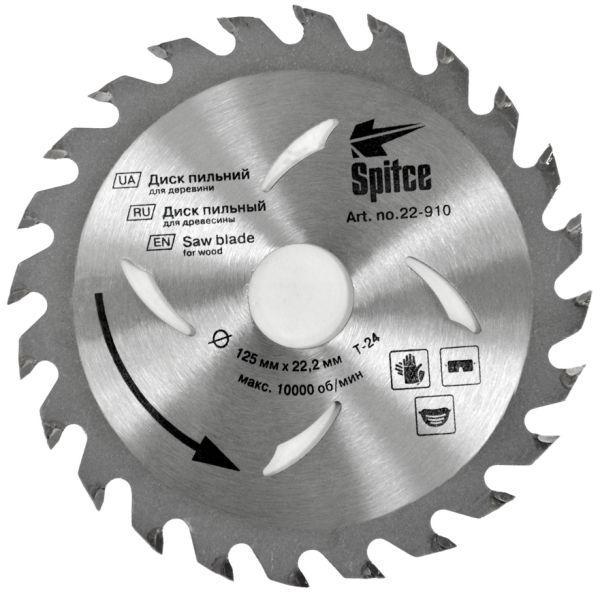 Диск пильный 190 х 30 24 зуб. по дереву SPITCE