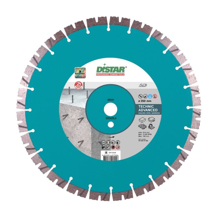 Круг алмазный отрезной TechnicAdvanced 5D segment(бетон; камень; кирпич) 300х3х15; DISTAR