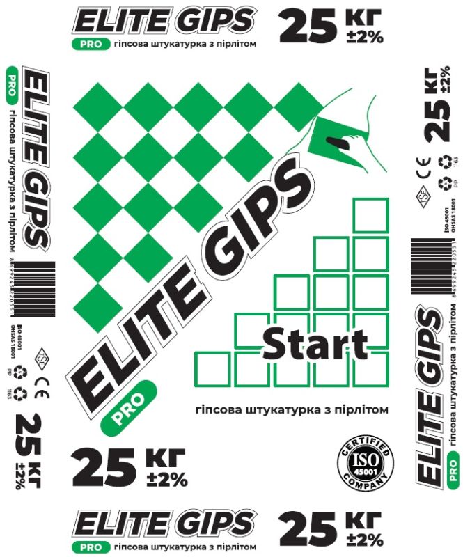 Еlite gips "Изо", 25 кг (60шт)