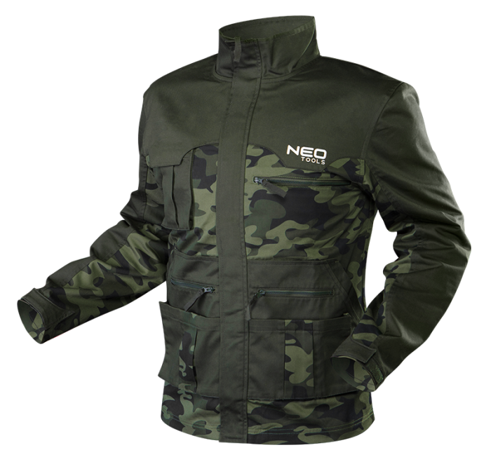 Куртка рабочая CAMO Oliva-Хаки, 60% хлопок + 40% полиэстер, 255 г/м2  81-211-XXL