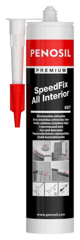 Клей полиакриловый (окрашеваемый) Penosil Premium All InteriorFix  697 Белый 290мл H3617