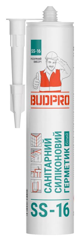 Герметик санитарный BUDPRO SS 16  Sanitary Silicone Белый H4164