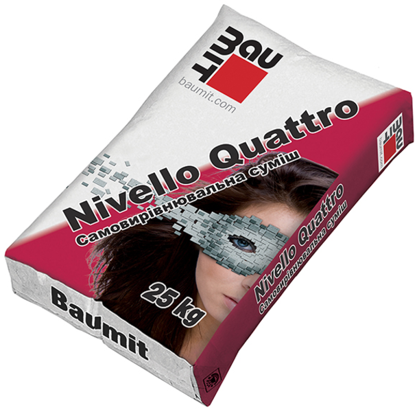 Baumit Nivello Quattro самовыравнивающаяся смесь (толщина от 1-20 мм), 25 кг
