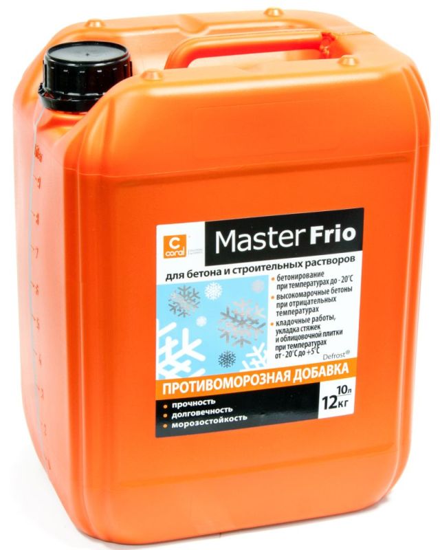 CORAL Добавка противоморозная MasterFrio (до -20 С), 10л