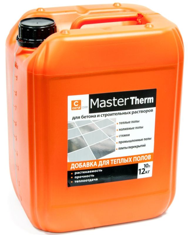 CORAL Добавка для теплого пола MasterTherm (от 3 мм), 10л