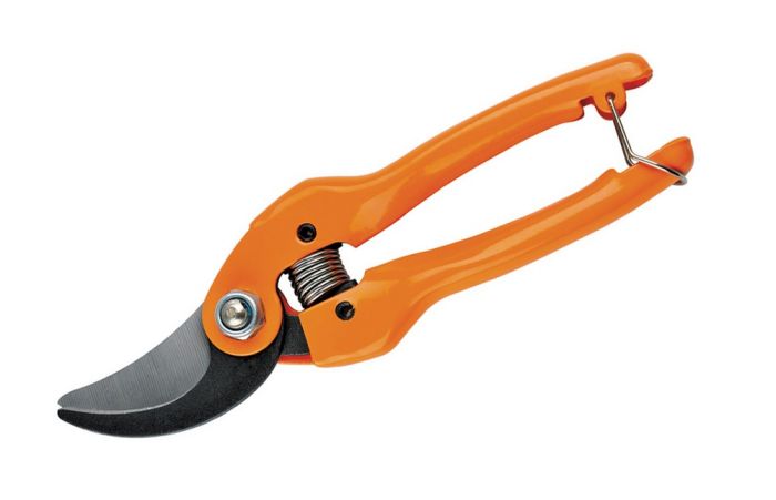 Секатор садовый 190 мм с металлическими ручками, лезвие Mn65 MASTERTOOL