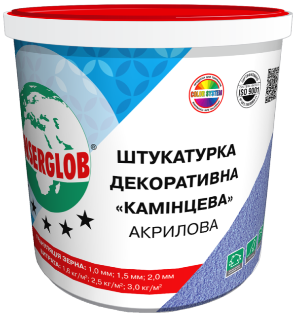 ANSERGLOB Штукатурка акриловая "Камешковая" 1,5мм 25кг