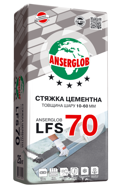 ANSERGLOB LFS-70 (10-60 мм) стяжка цемент, 25кг