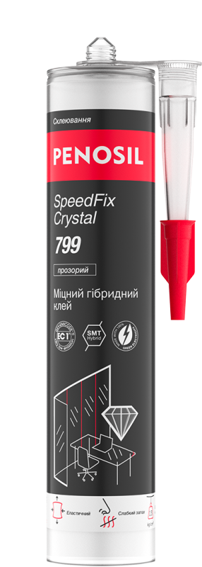 Клей сверхпрочный Penosil SpeedFix Crystal 799 Transparent 290мл (H3967) H4853
