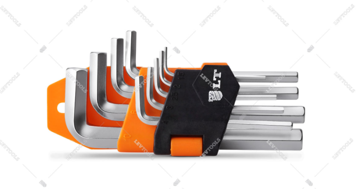 Набор Г-образных шестигранных ключей – 9 шт. СRV, 1,5–10,0 мм LT L-AK-H-01
