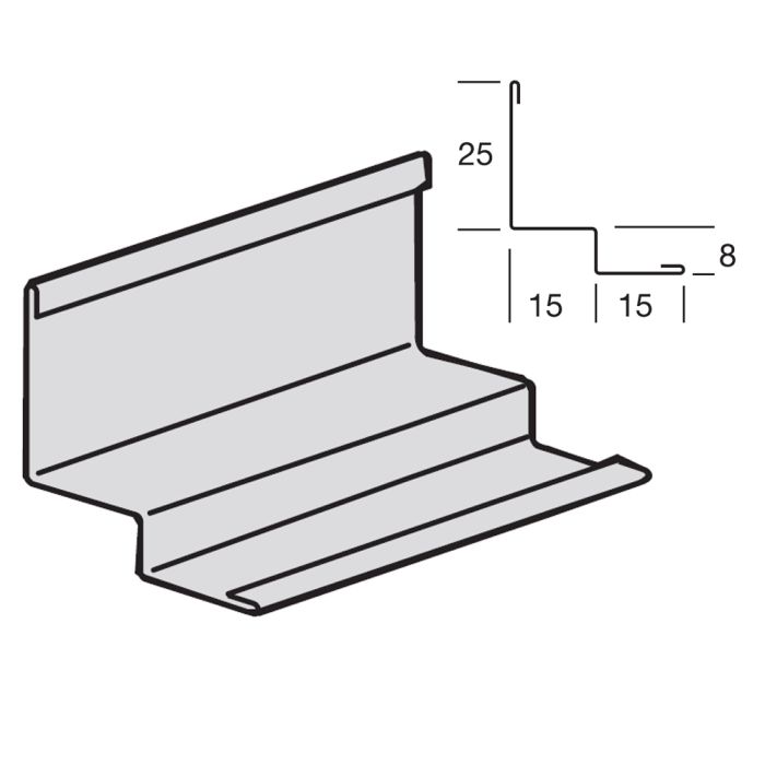 Периметр. угол кромка MicroLock 3050x25x15x8x15 мм (678893/BPT1508HB)(36шт/кор)