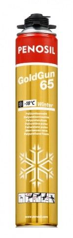 Пена монтажная проф с увел выходом и мин втор расшир Penosil GOLD GUN 65L Всесезон -18С  875мл A1260