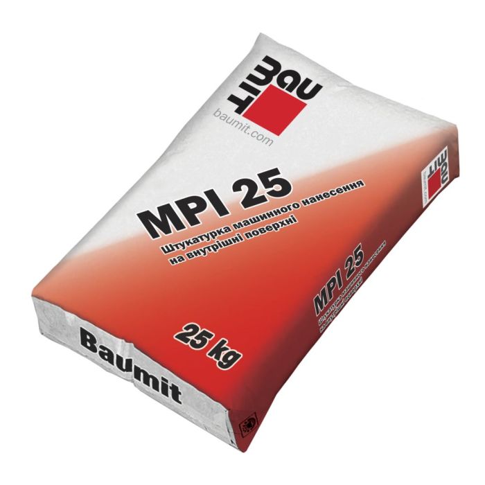 Baumit MPI-25, цементно-известковая штукатурная смесь для внутренних работ, 25 кг